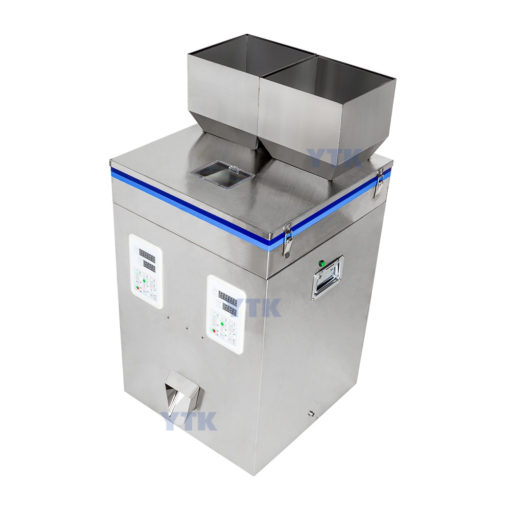 2-200g Double Heads Weighing Filling Machine Grain Nuts Peanuts Rice Snack Flour Coffee Powder Dosing Machine Dispenser