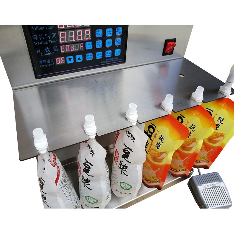 Desktop Liquid Filling Machine For Soy Milk Tea Drinks Juice Bags Filler