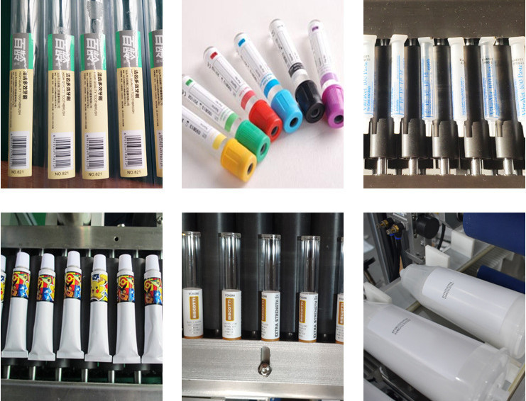 Horizental Tube Sticker Automatic Crayon Plastic Round Bottle Labeling Machine