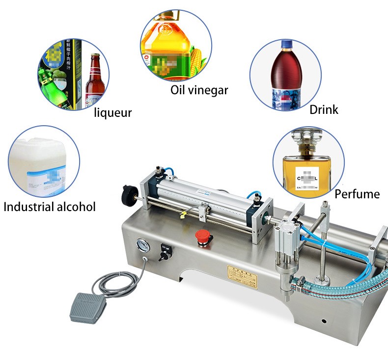 Pneumatic Alcoholic Beverage oil shampoo Filling Machine