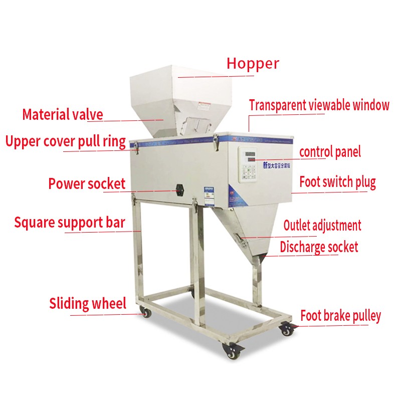 1200G Model New Product Electric Granule Powder Weighing Filling Machine Particle Packing Machine