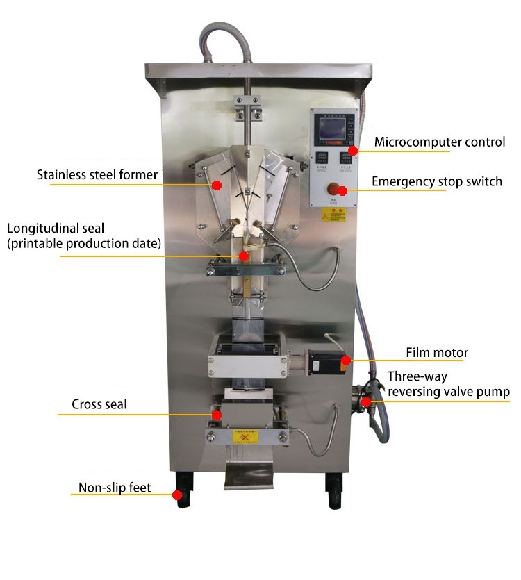 YTK Hot Sale Automatic Plastic Bag Drinking water package machine Pure Water Filling sealing packing machine