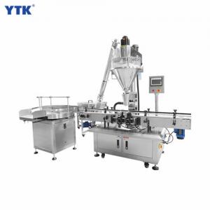 YTK-PSF01 Automatic Powder Filling Machine with Feeder and Bottle Collecting Table