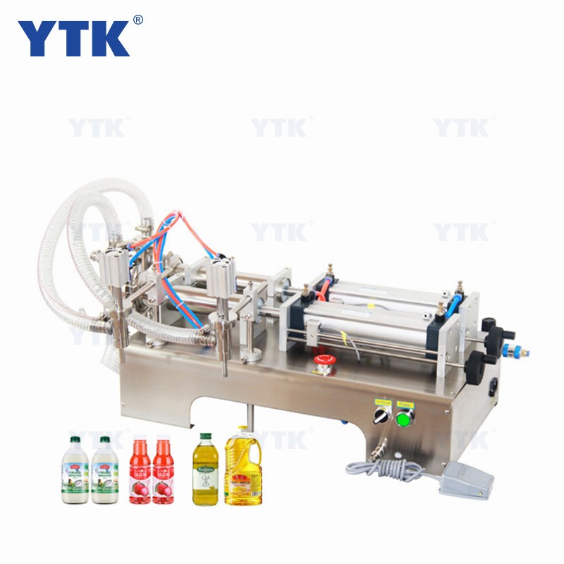 YTK Pneumatic Piston Liquid Filler Milk Juice Vinegar Coffee Oil Drink Detergent Filling Machine